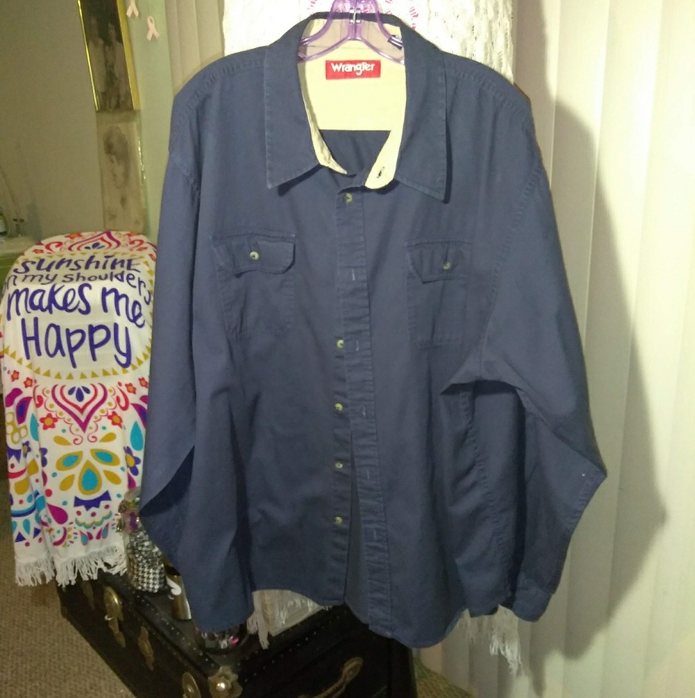Wrangler Big Men's Heavyweight Cotton Shirt